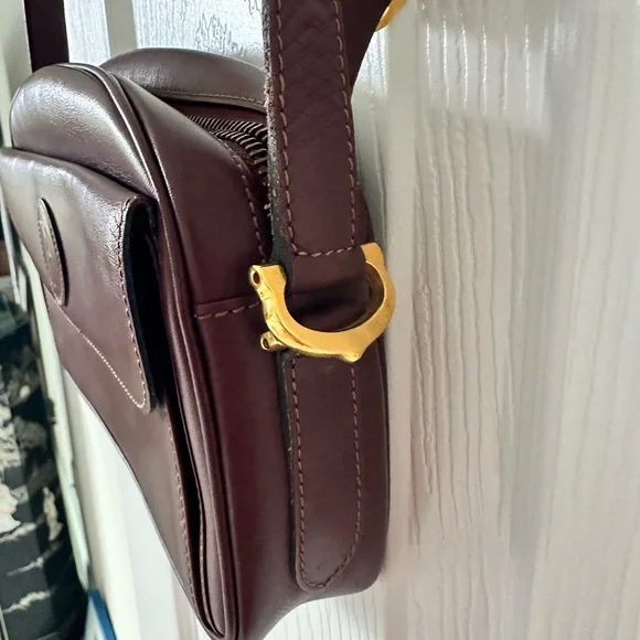Cartier Must de Cartier Bordeaux Leather Crossbody/Shoulder Bag Pre Loved beauty - Picture 14 of 16
